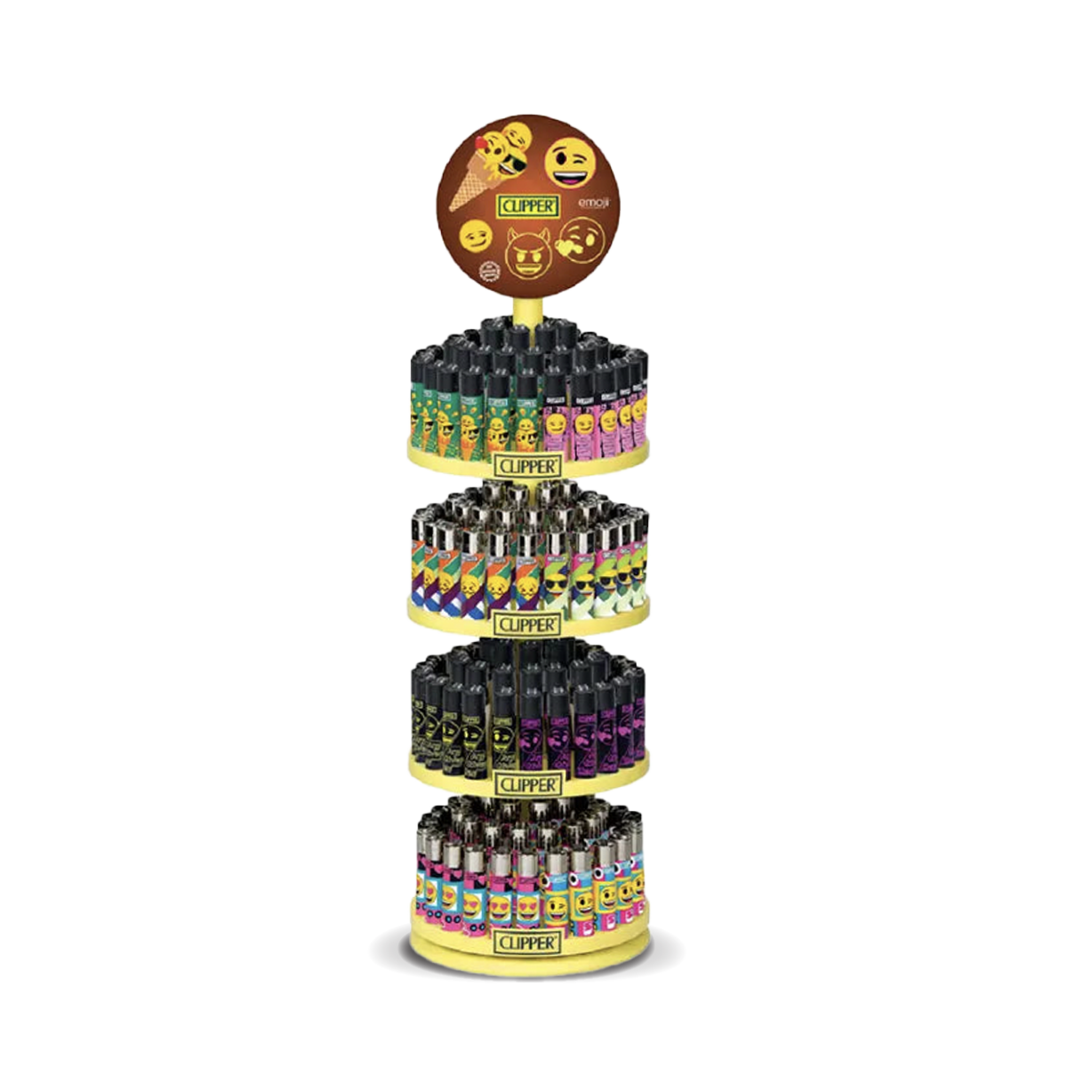 Clipper 4 Tier Stand 96 + 8 Free Lighter