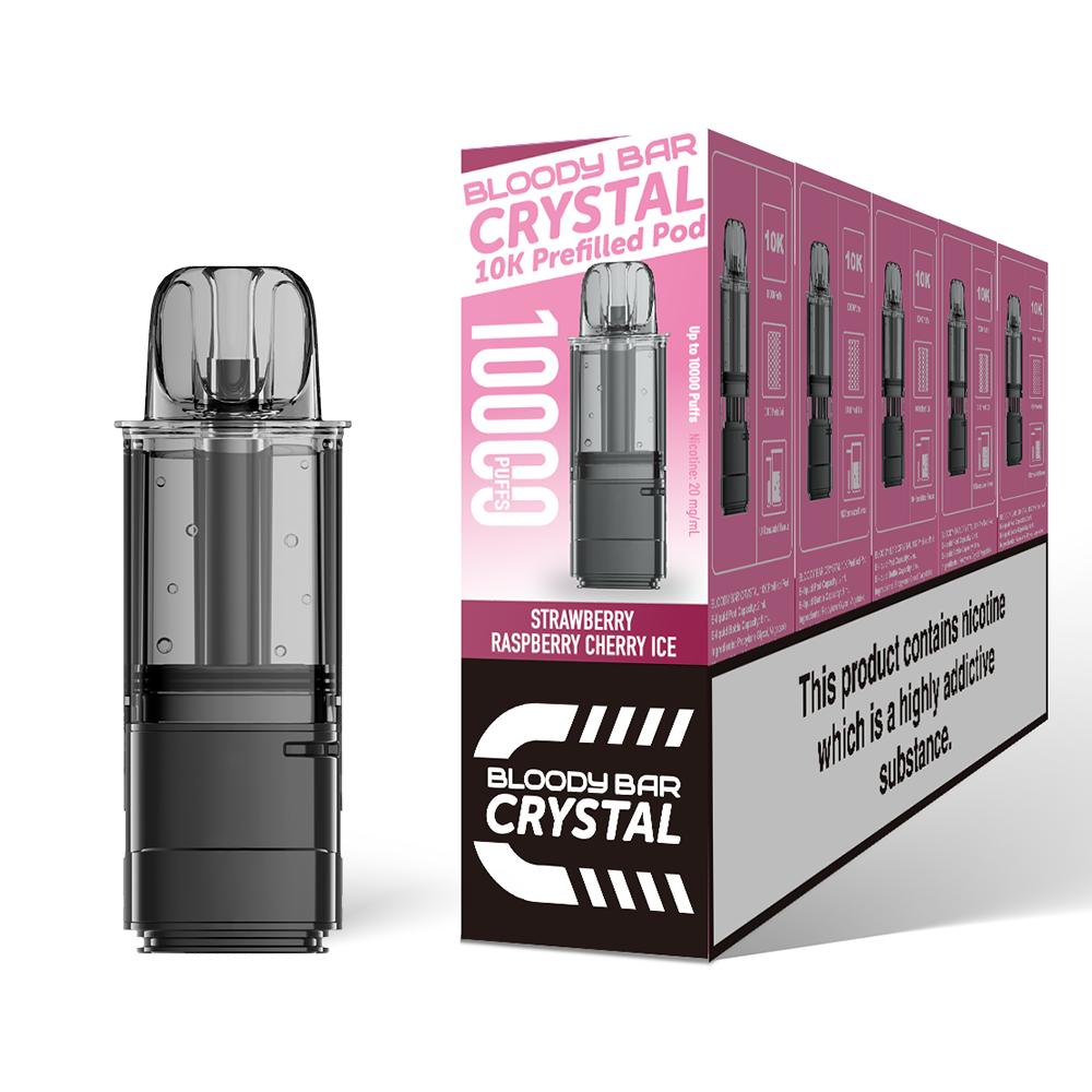 Bloody Bar Crystal 10K Refill Pods Strawberry Raspberry Cherry Ice Default Title