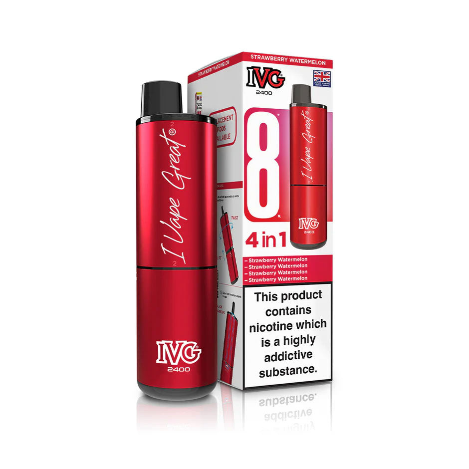 IVG 2400 4-in-1 Pod Kits: Strawberry Watermelon – 20mg (5 Pack)
