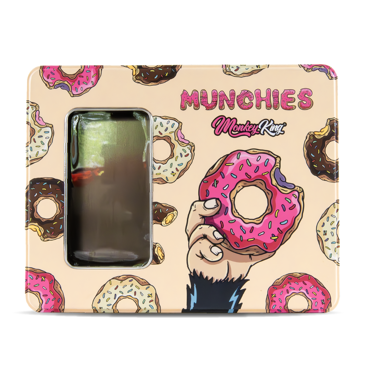 Monkey King Large Metal Boxes with Window: Munchies Doughnut Edition