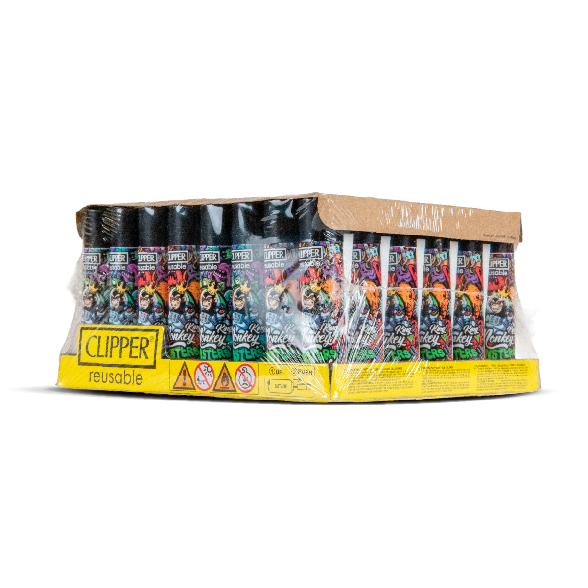 Monkey King Clipper Lighters: Monsters (48 Pack)