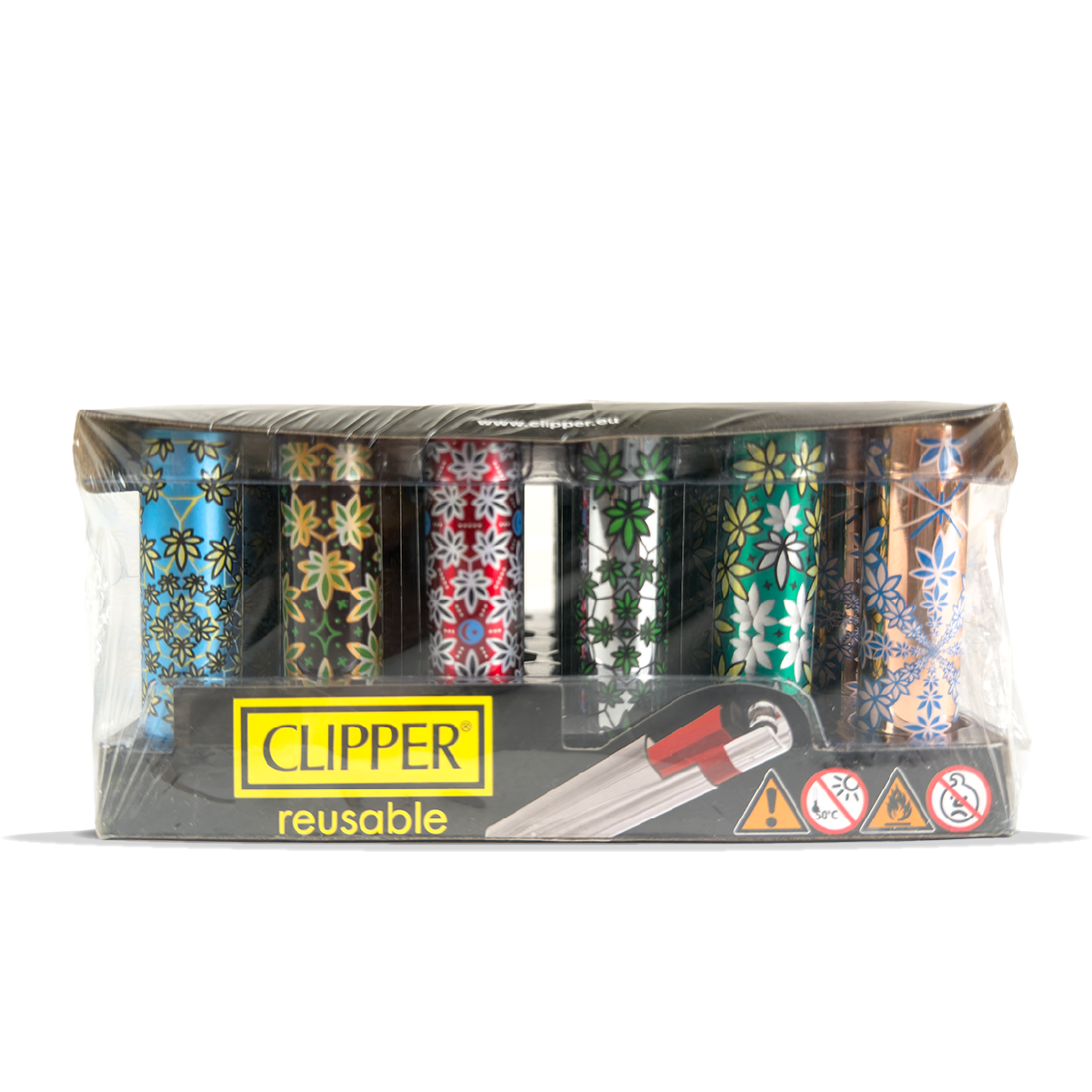 Clipper Metal Lighter Kaleido Lea 30 Pcs