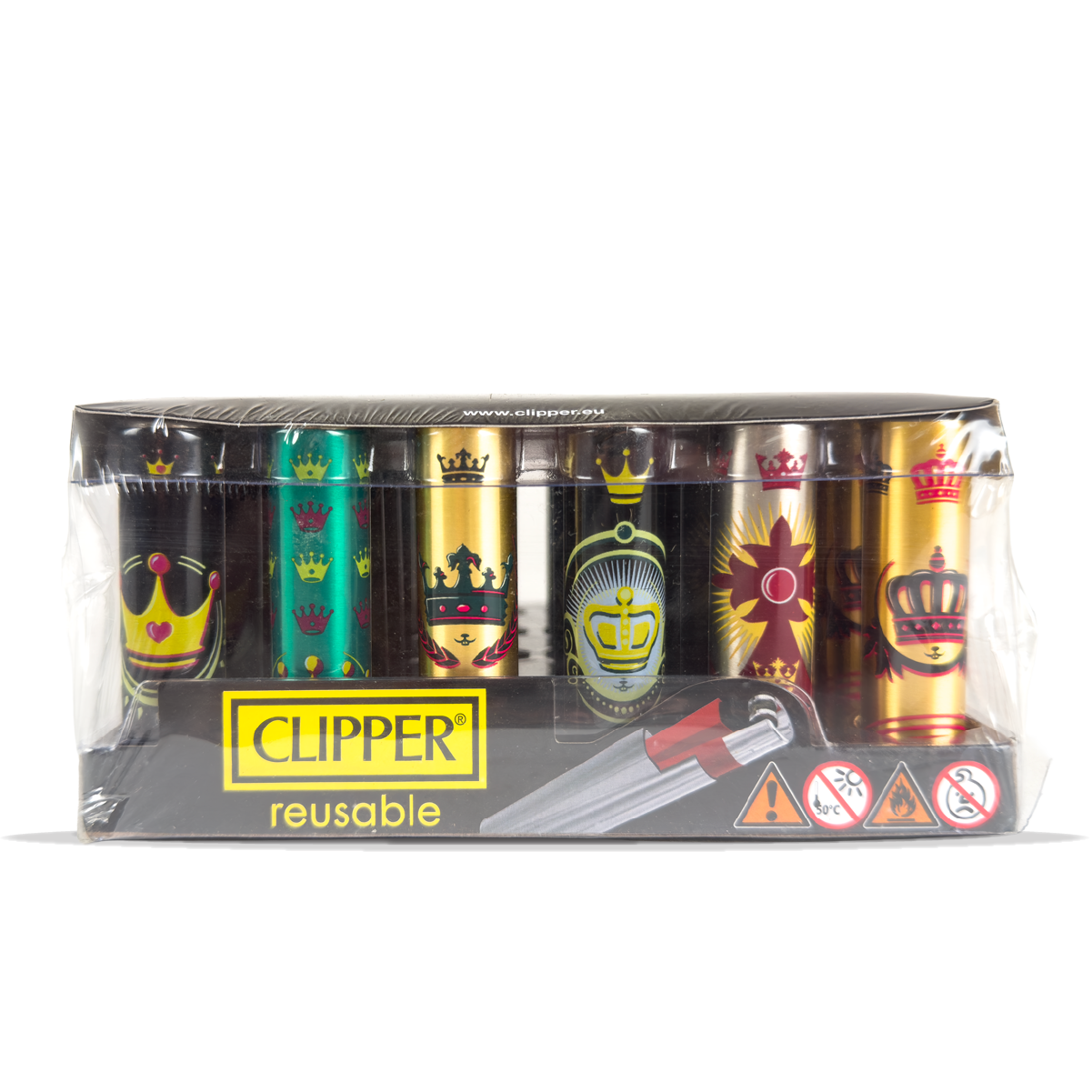 Clipper Metal Lighter The Crown 30 Pcs