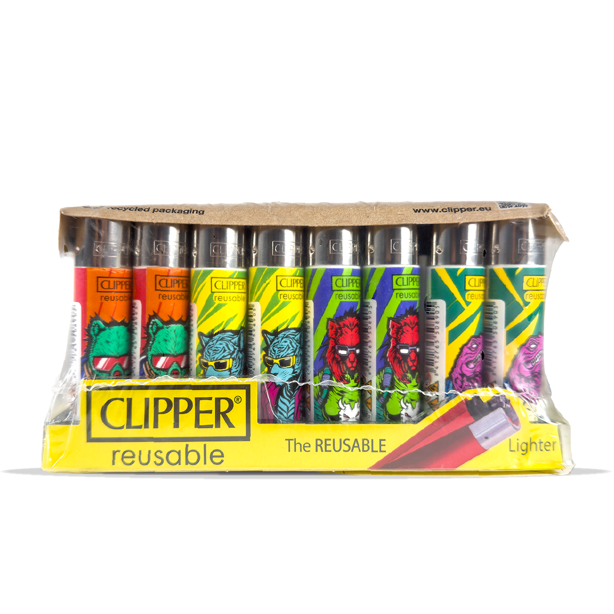 Clipper Lighter Cyberpunk Animals 40 Pcs