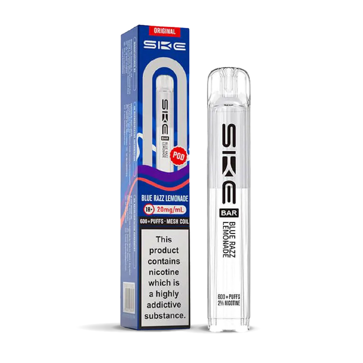 SKE 600 Refill Pod Replacements: Blue Razz Lemonade - 20mg (10 Pack)