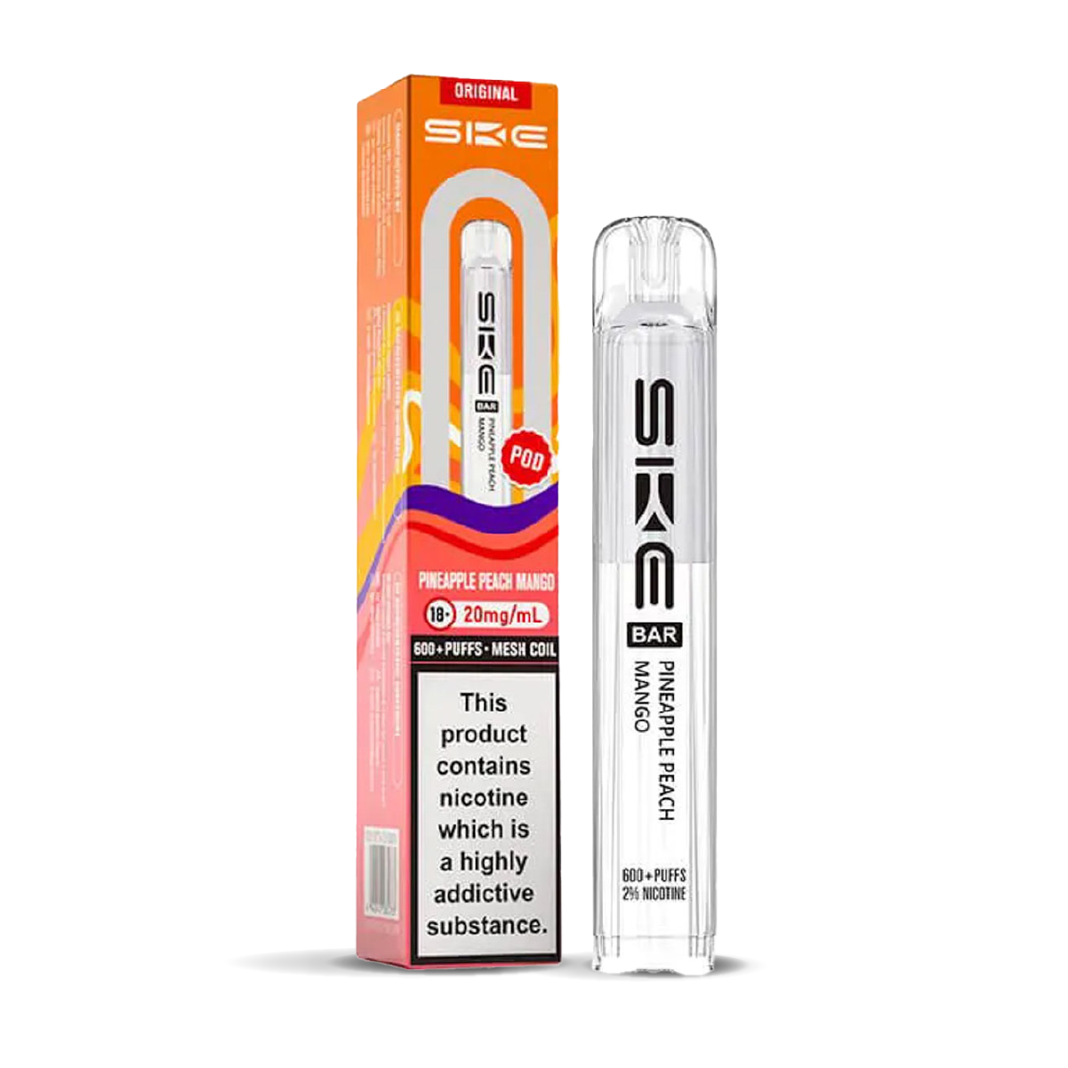 SKE 600 Refill Pod Replacements: Pineapple Peach Mango - 20mg (10 Pack)