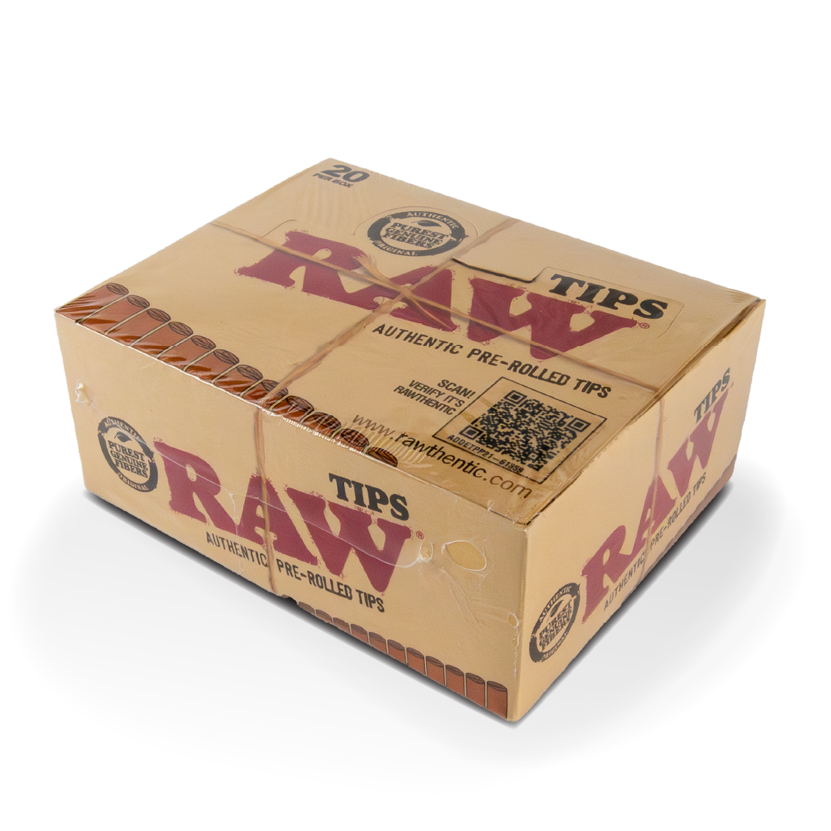 RAW Filter Tips: Authentic Pre-Rolled Tips (20 Pack)