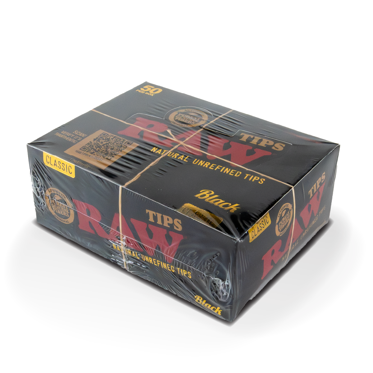 RAW Filter Tips: Classic Black - Standard (50 Pack)