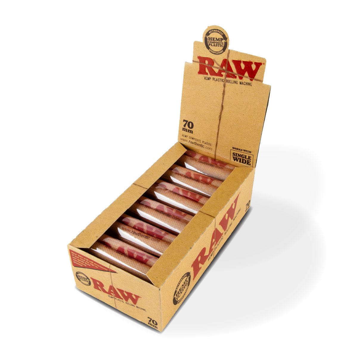RAW Rolling Machines: Hemp Plastic - 110mm (12 Pack)