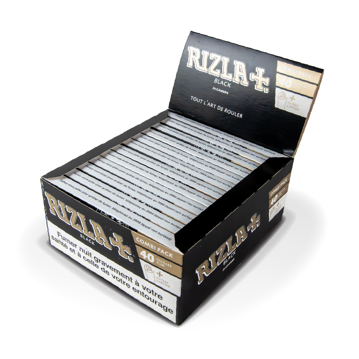 Rizla Combi Paper & Tips Black 24 Pk