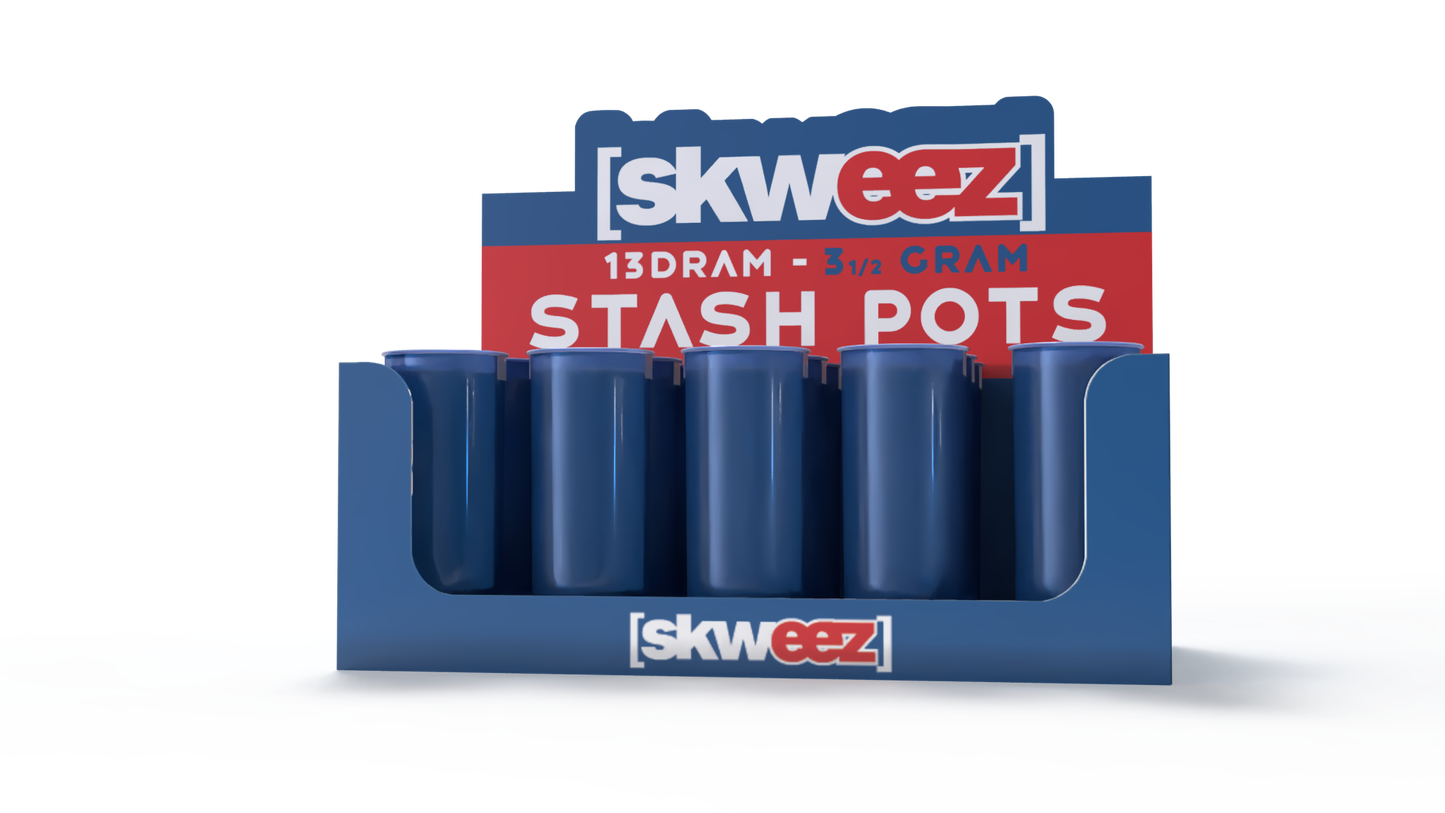 Skweez Smell Proof Plastic Stash Pots Blue Default Title
