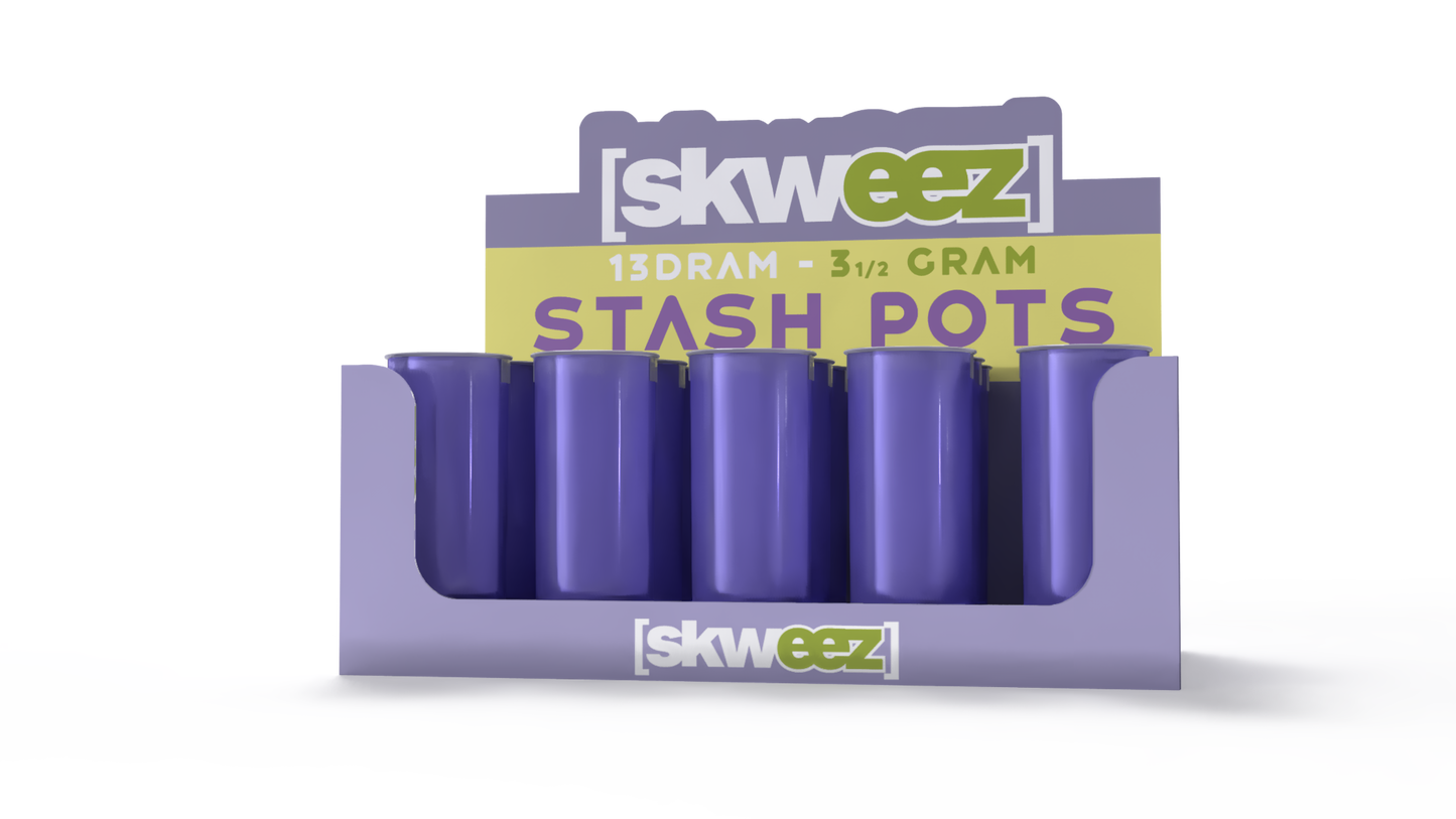 Skweez Smell Proof Plastic Stash Pots Purple Default Title