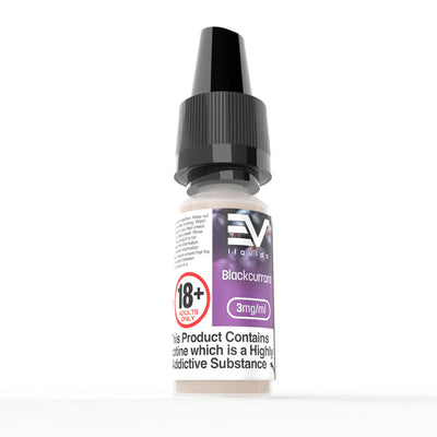 EV 10ml E-Liquids: Blackcurrant - 3mg Freebase (10 Pack)