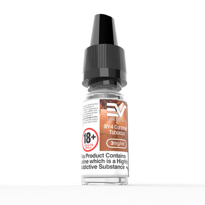 EV 10ml E-Liquids: RY4 Caramel Tobacco - 6mg Freebase (10 Pack)