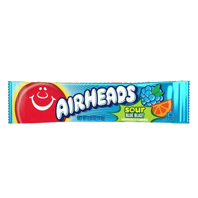 Airheads US Candy: Sour Blue Blast - 15g Singles (36 Pack)