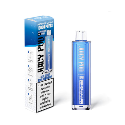 Juicy Pod Novamax 10K Pod Kits: Blueberry Sour Raspberry – 20mg (5 Pack)