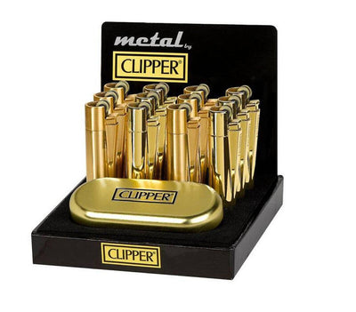 Clipper Metal Flint Gold 12 Pk