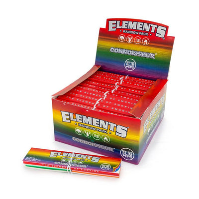 Elements Connoisseur: King Size Rolling Papers + Tips - Rainbow Pack