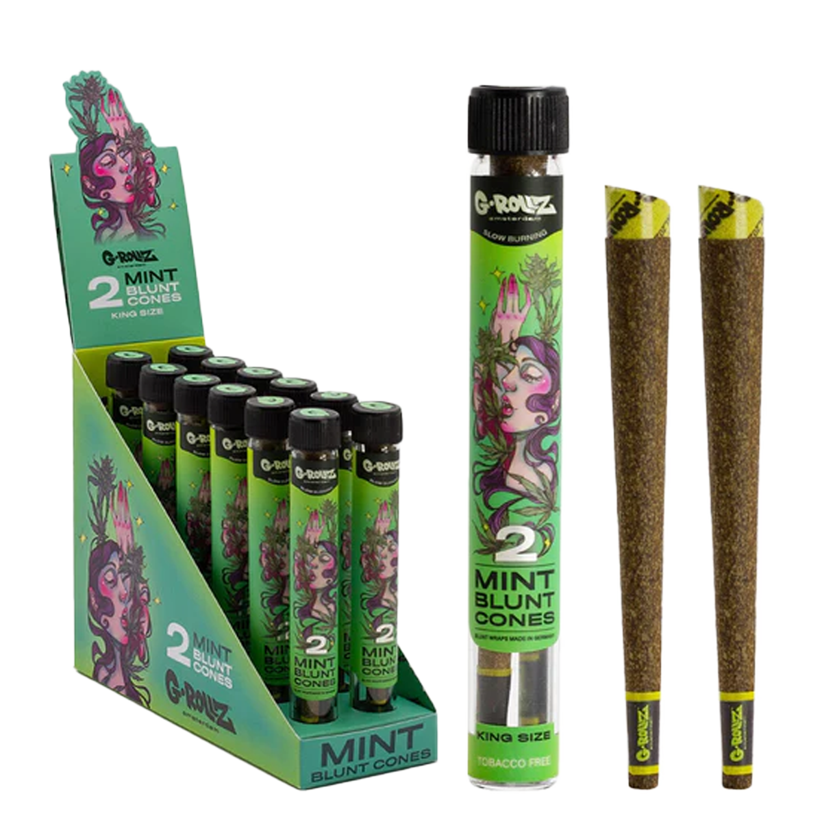 G-Rollz Blunts 2 Cones Mint Blunt 12 Pk
