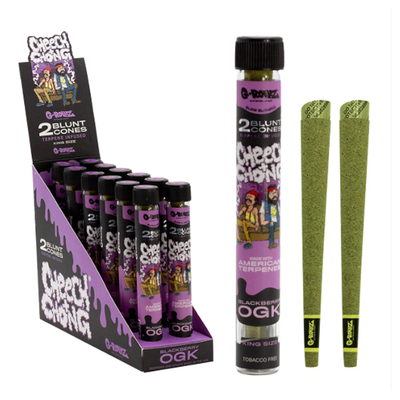 G-Rollz Terpene-Infused Pre-Rolled Blunt Cones 2-Pcs: Blackberry OGK (12 Pack)
