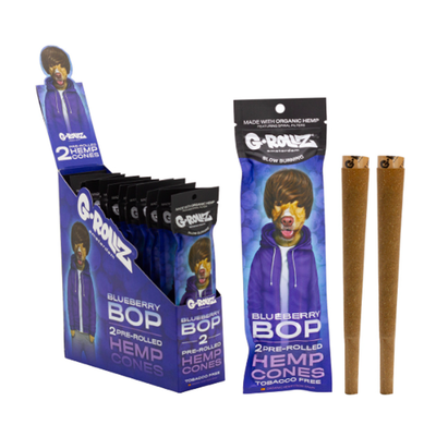 G-Rollz Terpene-Infused Pre-Rolled Hemp Cones 2-Pcs: Blueberry Bop (12 Pack)