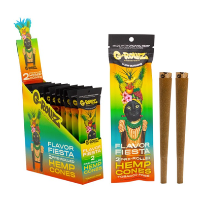 G-Rollz Terpene-Infused Pre-Rolled Hemp Cones 2-Pcs: Flavor Fiesta (12 Pack)