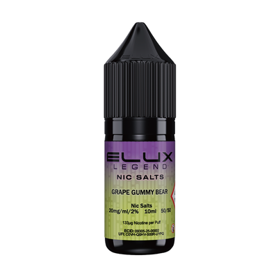 ELUX Legend Nic Salts: Grape Gummy Bear - 20mg (10 Pack)