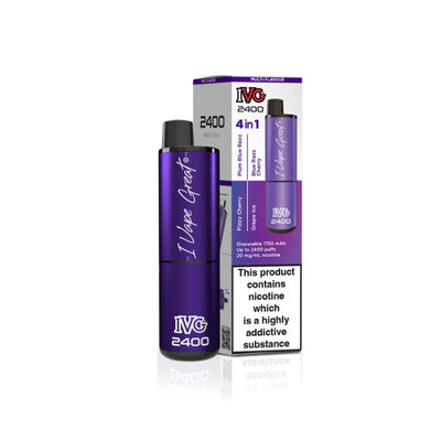 IVG 2400 4-in-1 Pod Kits: Purple Edition – 20mg (5 Pack)