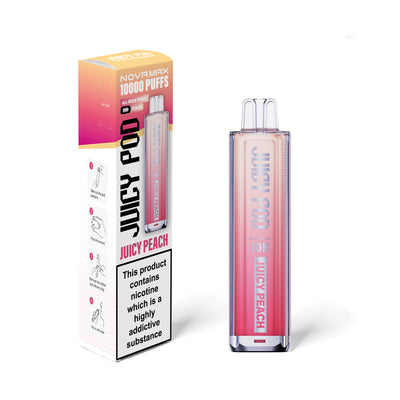 Juicy Pod Novamax 10K Pod Kits: Juicy Peach – 20mg (5 Pack)