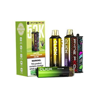 Pyne Pod Click 50K Pod Kits: Lime Edition – 20mg (5 Pack)