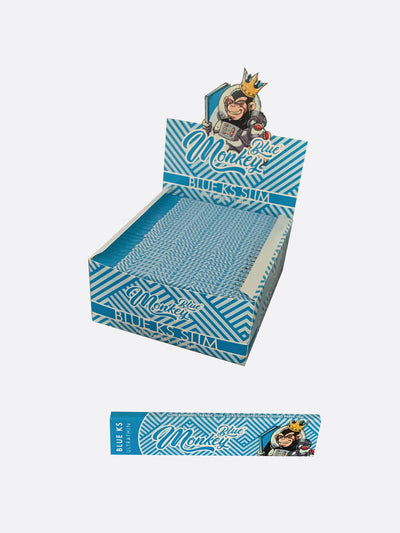 Monkey King Rolling Papers: Blue - King Size (50 Pack)