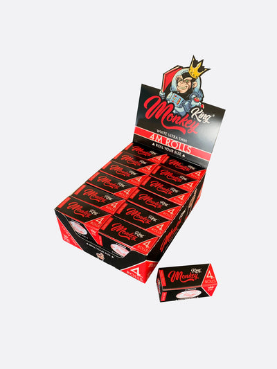 Monkey King 4m Smoking Paper Rolls: White (24 Pack)