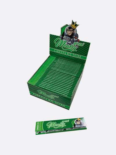 Monkey King Rolling Papers: Green - King Size (50 Pack)