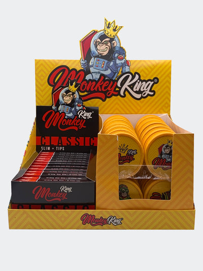 Monkey King Yellow Pack: Grinders, Rolling Papers & Tips (24 Pack)