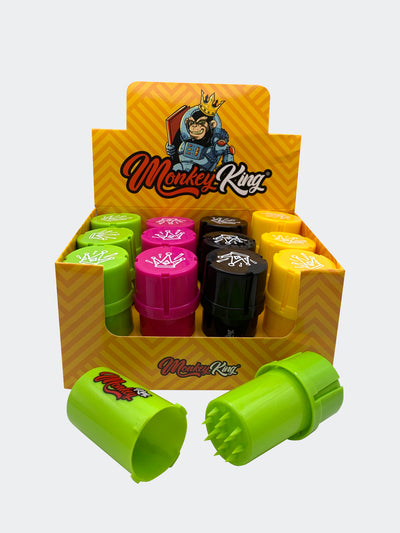 Monkey King Plastic Grinder Storage/Stash Pots (12 Pack)