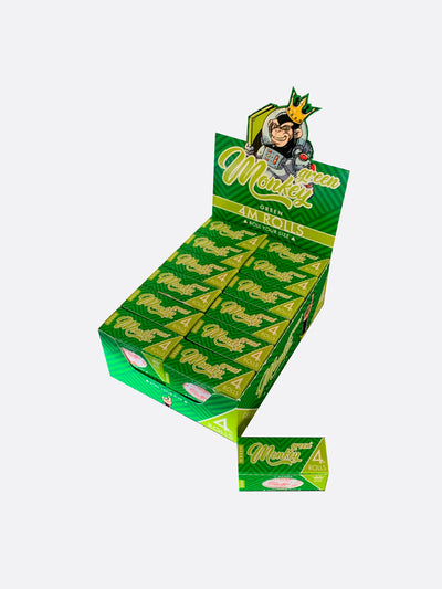 Monkey King 4m Smoking Paper Rolls: Green (24 Pack)
