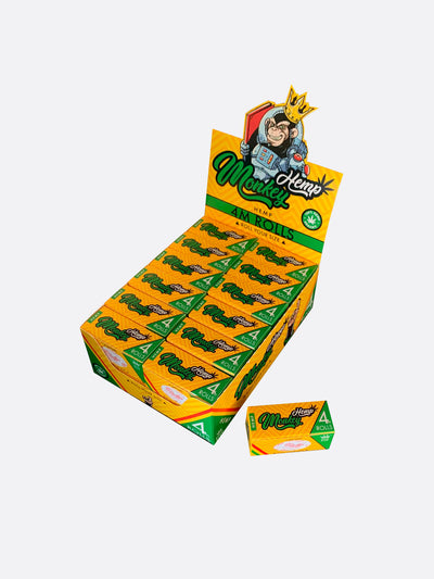 Monkey King Hemp Smoking Paper Rolls 4m (24 Pack)