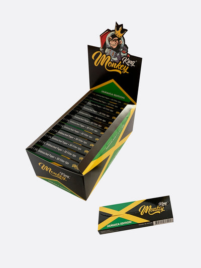 Monkey King Medium Rolling Papers + Tips: Jamaica Edition (24 Pack)
