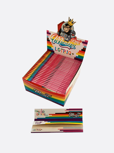 Monkey King Rolling Papers: LGBT - King Size (50 Pack)