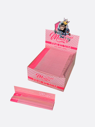 Monkey King Rolling Papers: Pink - King Size (50 Pack)