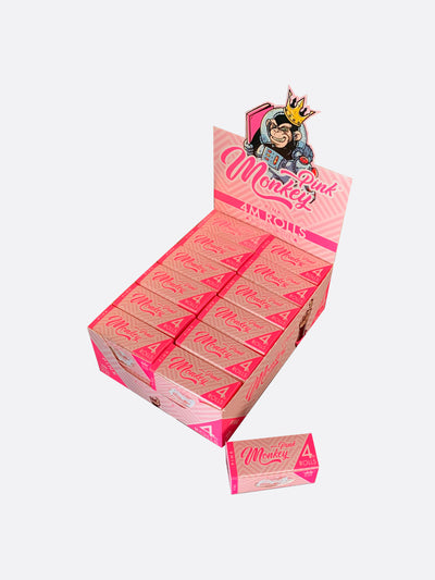 Monkey King 4m Smoking Paper Rolls: Pink (24 Pack)
