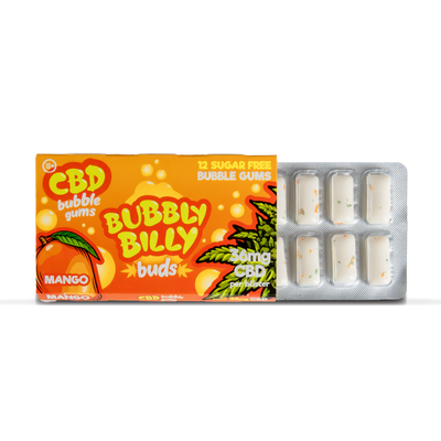 Bubbly Bully Buds CBD Chewing Gum: Mango (24 Pack)