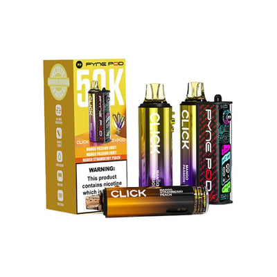 Pyne Pod Click 50K Pod Kits: Mango Edition – 20mg (5 Pack)
