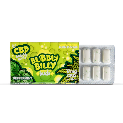 Bubbly Bully Buds CBD Chewing Gum: Peppermint (24 Pack)