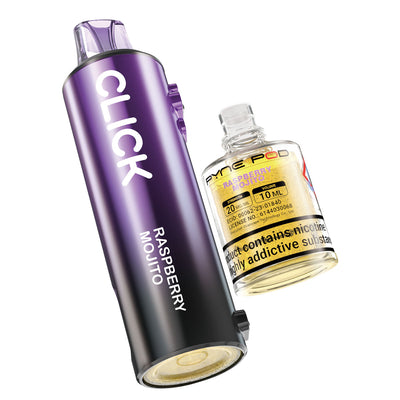 Pyne Pod Click 50K Refill Pod Replacements: Fresh Raspberry Mojito - 20mg (5 Pack)