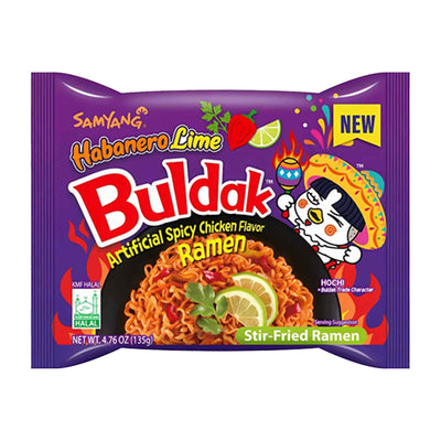 Samyang Buldak Ramen Noodles: Habanero Lime - 135g (5 Pack)
