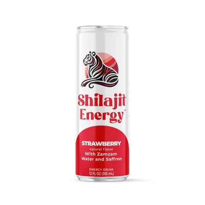 Shilajit Energy Drinks: Strawberry - 355ml (12 Pack)