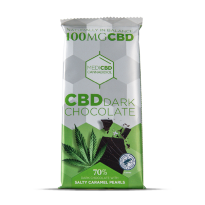 MediCBD CBD Chocolate: Dark Salted Caramel - 100mg (15 Pack)
