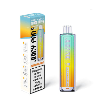 Juicy Pod Novamax 10K Pod Kits: Sour Tropical Mix – 20mg (5 Pack)