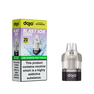 Vaporesso Dojo Blast 10K Pod Refills: Kiwi Passion Fruit Guava (5 Pack)